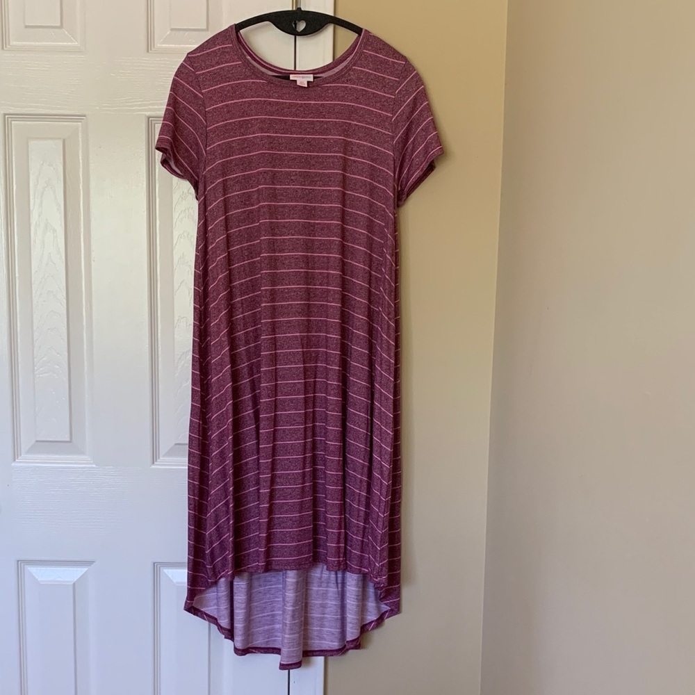 LuLaRoe Pink and Purple Knit Top